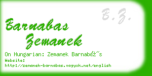 barnabas zemanek business card